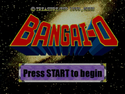 Bangai-O title screen for Sega Dreamcast